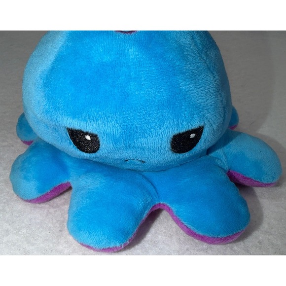Teeturtle Other - TeeTurtle Reversible Mood Octopus Plush Blue Purple Flip Stuffed Animal